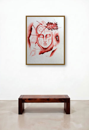 Fossil Series 5 (Unraveling Consciousness**) by artist Ranjith Raghupathy displayed in a Contemporary Study