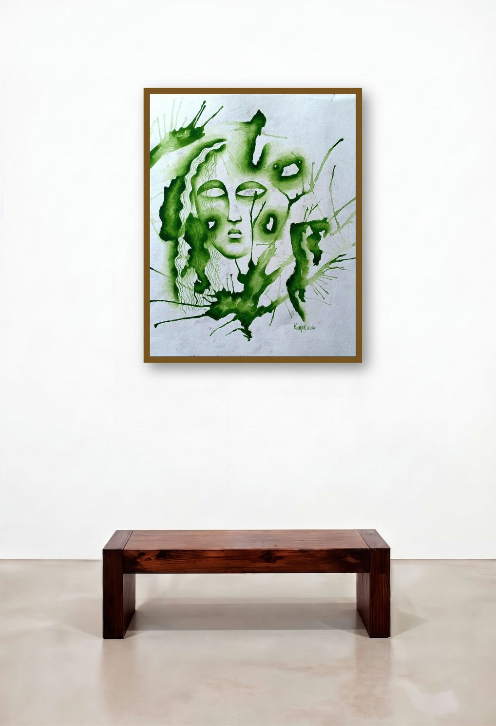 Fossil Series 6 (Nature's Embrace**) by artist Ranjith Raghupathy displayed in a Urban Loft Dining Room