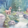 Scenic watercolor painting titled 'Fountain In A Park', 10x14 inches, by artist Sankara Babu on Paper