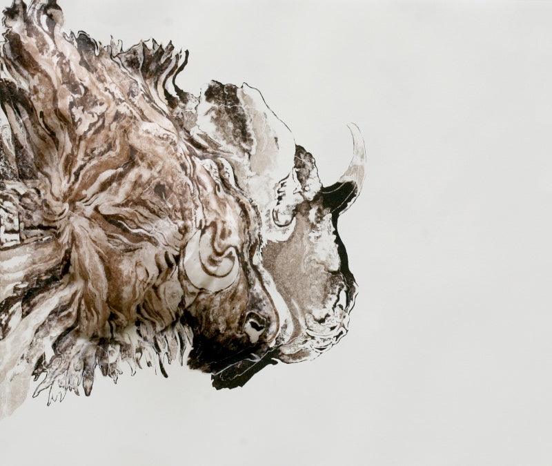 Animals printmaking titled 'Fragile World', 14x17 inches, by artist Divya Patwa on Paper