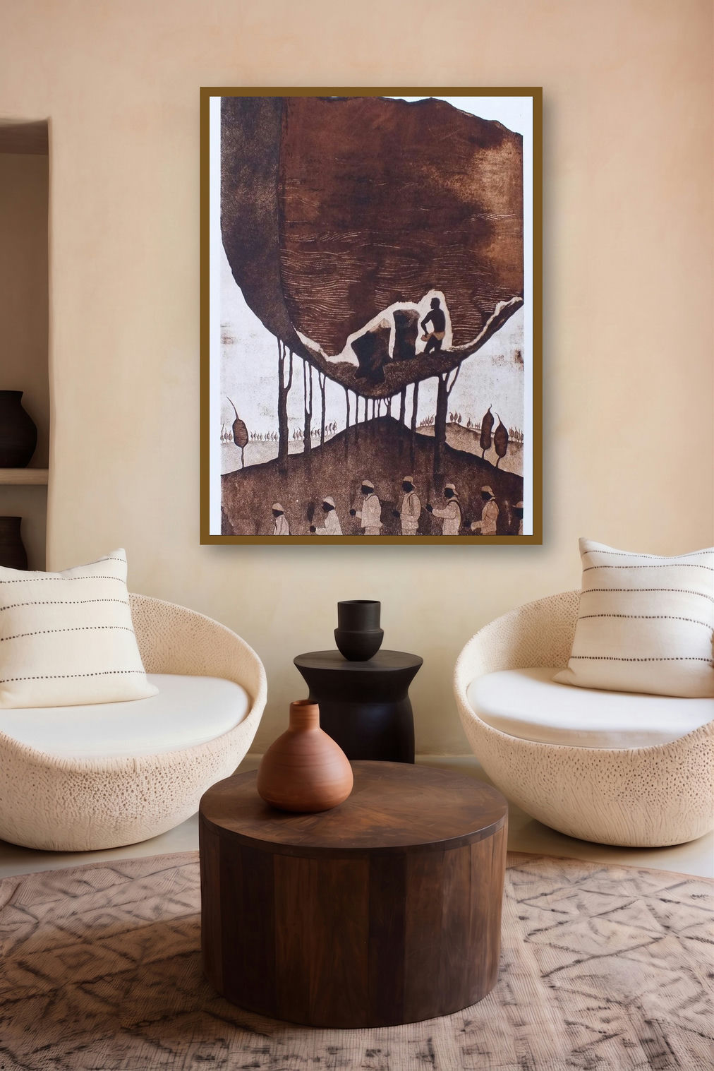 Fragments Of A Shattered Past (Echoes of the Past) by artist Sudeep Kumar Bashyal displayed in a Minimalist gallery