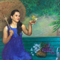 Figurative oil painting titled 'Freedom Large', 40x30 inches, by artist Aditya Phadke on Canvas