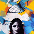 Figurative acrylic painting titled 'Freedom of beauty 11', 48x24 inches, by artist Kishore Pratim Biswas on Canvas