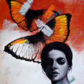 Figurative acrylic painting titled 'Freedom of beauty 14', 48x24 inches, by artist Kishore Pratim Biswas on Canvas