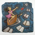 Figurative mixed media titled 'Freedom Of Education', 22x22 inches, by artist Shashikant Charbe on Fiberglass On Board