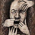 Figurative printmaking titled 'Freedom Of Speech', 7x6 inches, by artist Prachi Sahasrabudhe on Paper