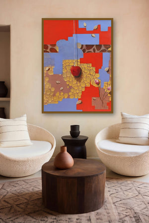From Heaven (Crimson Reveal) by artist Nitin Marde displayed in a Modern gallery