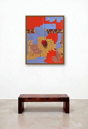 From Heaven (Crimson Reveal) by artist Nitin Marde displayed in a Boutique Hotel Style Penthouse