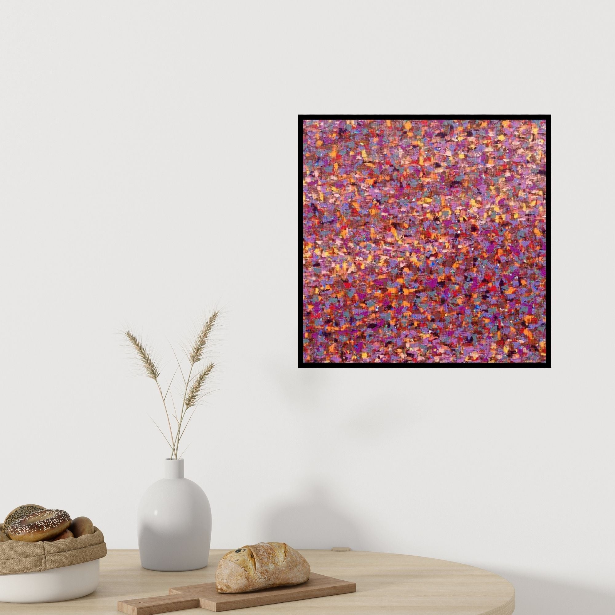 In-situ view of Vinit Kumar's 'Untitled 5 (Amethyst Dreams)' painting in a room