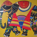 Animals acrylic painting titled 'Gajaraj 2', 30x26 inches, by artist Bhaskar Lahiri on Canvas