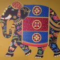 Animals acrylic ink painting titled 'Gajaraj', 26x30 inches, by artist Bhaskar Lahiri on Canvas