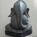 Ganapati' religious Bronze sculpture by artist Roy Chandan, 17x14 inch, on bronze