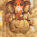 'Ganapati' religious soft-pastel drawing by artist Subrata Das, 30x22 inch, on paper