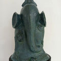 Ganesh 2' religious Bronze sculpture by artist Roy Chandan, 21x13 inch, on bronze