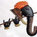 Lifestyle craft titled 'Ganesh Bansuri', 16x17 inches, by artist Nitesh on Wrought Iron