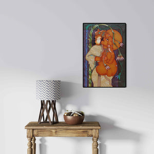 In-situ view of Manikandan Punnakkal's 'Ganesha 1 (The Auspicious One)' painting in a room