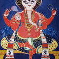 Religious acrylic painting titled 'Ganesha', 18x14 inches, by artist Bhaskar Lahiri on Canvas