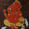 Ganesha' religious tempera painting by artist Sudip Das, 30x24 inch, on canvas board