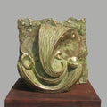 Ganesha 2' religious Brass, Metal sculpture by artist Rohan Sonavane, 14x12 inch, on brass, metal