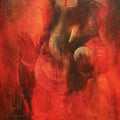 Ganesha 24' religious acrylic painting by artist Hanumanth Devulapalli, 40x30 inch, on canvas