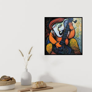 In-situ view of Ramesh Gujar's 'Ganesha (Naga Devata)' painting in a room