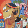 Ganesha 5' religious acrylic painting by artist Pritam Chivate, 18x18 inch, on canvas