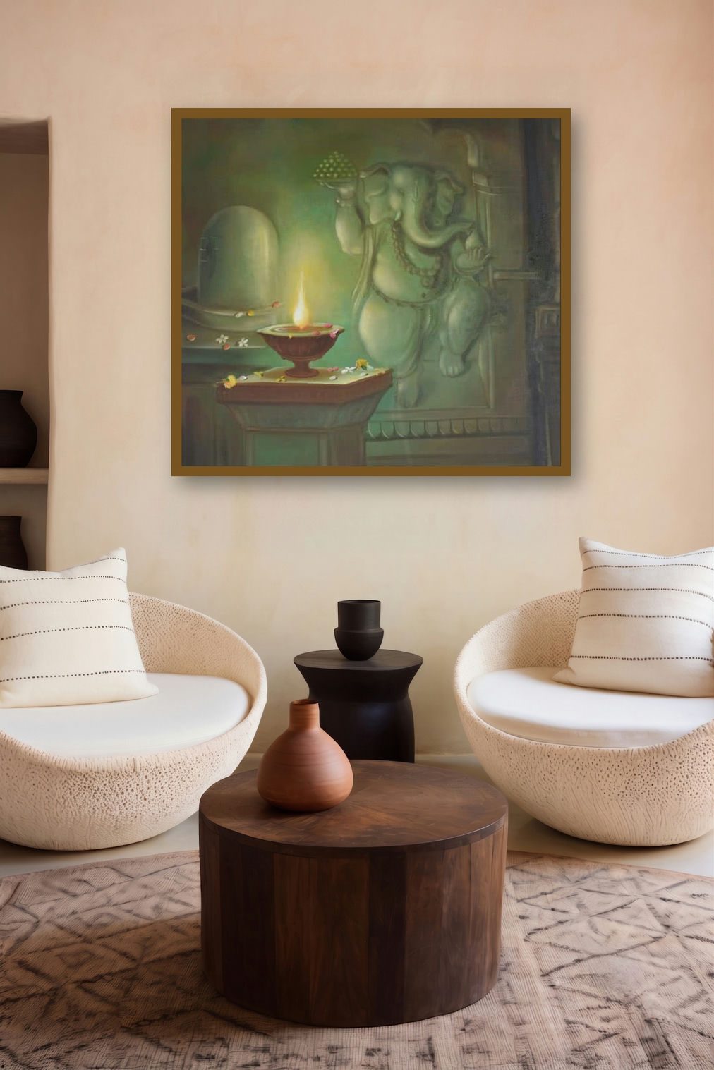 Ganesha Budhipriya (Divine Sanctum) by artist Durshit Bhaskar displayed in a Boutique gallery