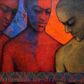 Figurative acrylic painting titled 'Gang', 30x48 inches, by artist Rajan Raghavan on Canvas