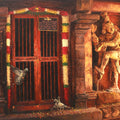 Gangaikonda Cholapuram' religious oil painting by artist Sriram Chinnadurai, 36x48 inch, on canvas