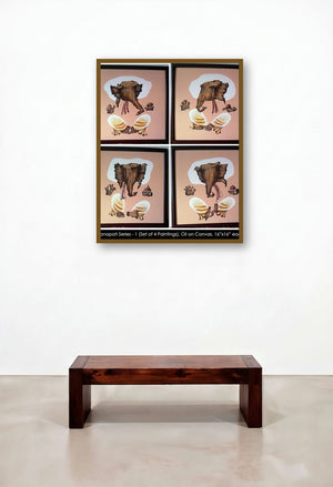 Ganpati Series 1 by artist Mrs Sushama Gode displayed in a Industrial Penthouse