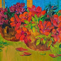'Garden Beauty 1' nature oil painting by artist Swati Kale, 14x18 inch, on canvas
