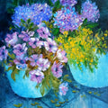 Nature oil painting titled 'Garden Glory 3', 18x14 inches, by artist Swati Kale on Canvas