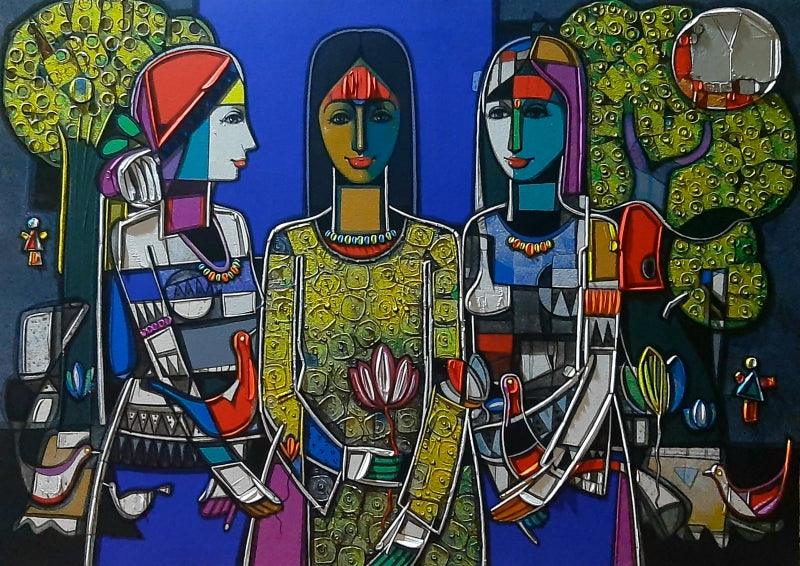 Garden Place 1 painting by Girish Adannavar