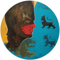 Garuda 1' contemporary acrylic painting by artist Chaitanya Ingle, 24x24 inch, on canvas