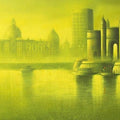 Cityscape mixed media painting titled 'Gateway Of India 1', 20x36 inches, by artist Somnath Bothe on Canvas
