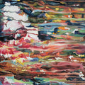 Gems In Receding Water 2' abstract acrylic-oil painting by artist Vinay Sane, 48x36 inch, on canvas