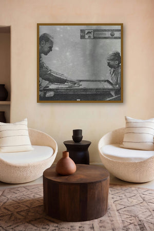 Generation Gap (A Classic Showdown) by artist Manish Solanki displayed in a Contemporary Exhibition gallery