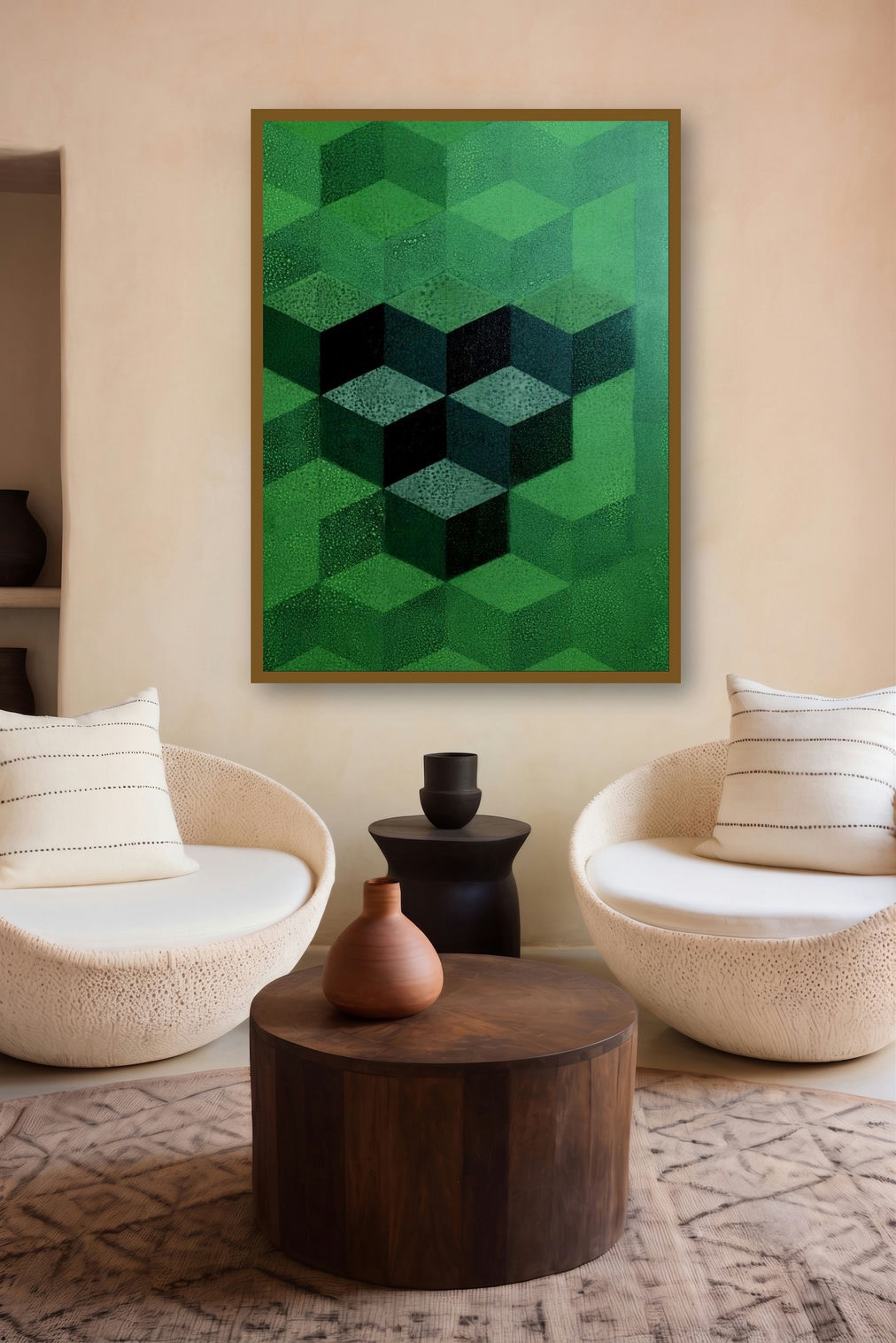 Geometric Patterns (Emergence) by artist Ns Art displayed in a Modern gallery
