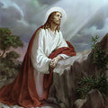 Religious acrylic painting titled 'Gethsemane 3', 48x36 inches, by artist Ns Art on Canvas