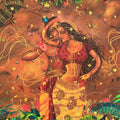Religious acrylic painting titled 'Ghanashyam', 40x30 inches, by artist Lisha N T on Canvas