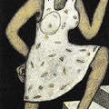 Figurative serigraphs painting titled 'Girl', 30x22 inch, by artist Jogen Chowdhury on Paper