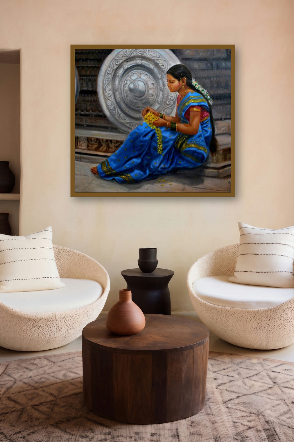 Girl by artist Humpi Wheels (Cosmic Union) by artist Vishalandra Dakur displayed in a Contemporary Exhibition gallery