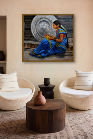 Girl by artist Humpi Wheels (Cosmic Union) by artist Vishalandra Dakur displayed in a Contemporary Exhibition gallery