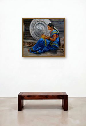 Girl by artist Humpi Wheels (Cosmic Union) by artist Vishalandra Dakur displayed in a Minimalist Penthouse