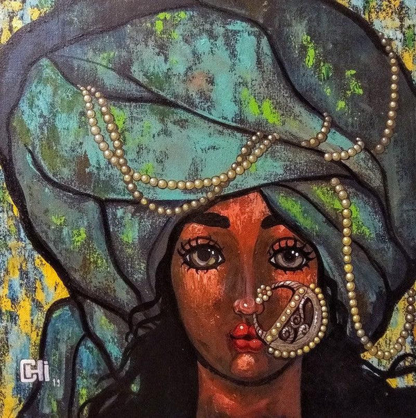 Girl In A Turban 1 Painting by Suruchi Jamkar | ArtZolo.com
