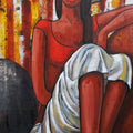Figurative acrylic painting titled 'Girl In A White Turban', 34x22 inches, by artist Suruchi Jamkar on Canvas