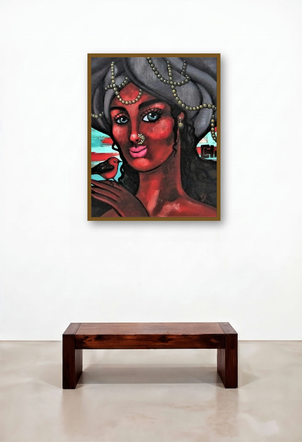 Girl With A Red Bird 2