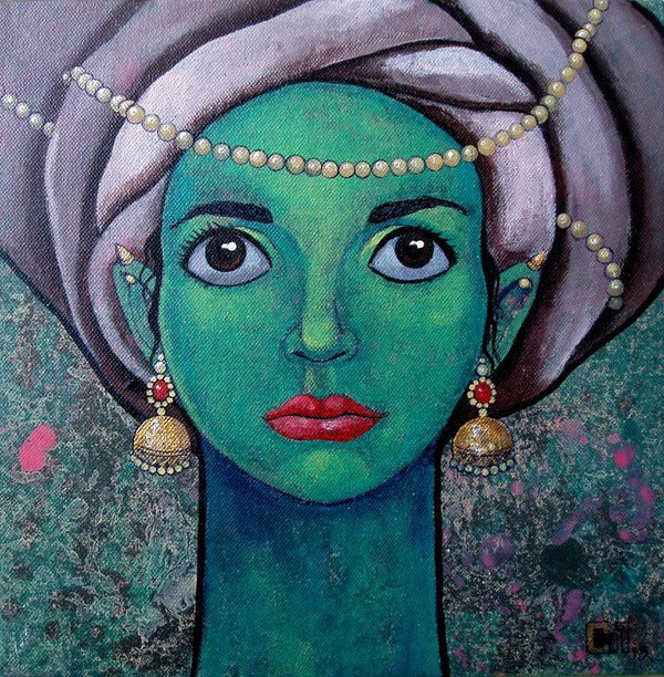 Girl With Beautiful Eyes Painting by Suruchi Jamkar | ArtZolo.com