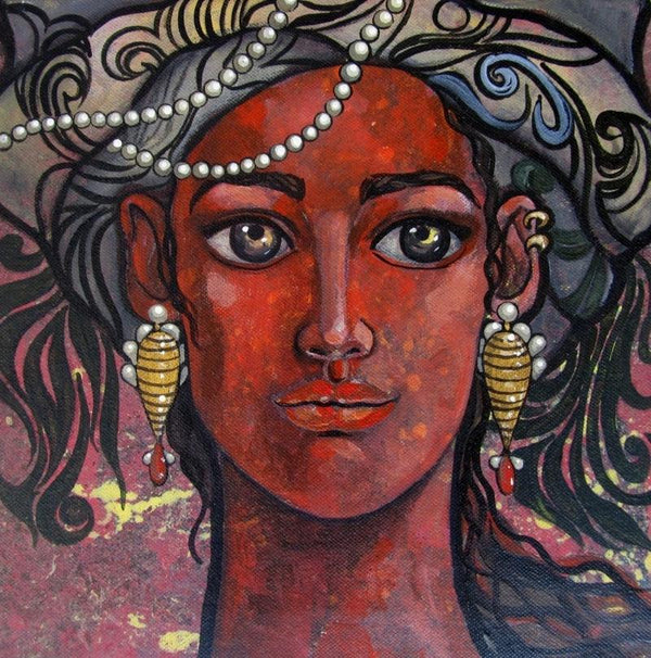 Girl With Bright Eyes 2 Painting by Suruchi Jamkar | ArtZolo.com