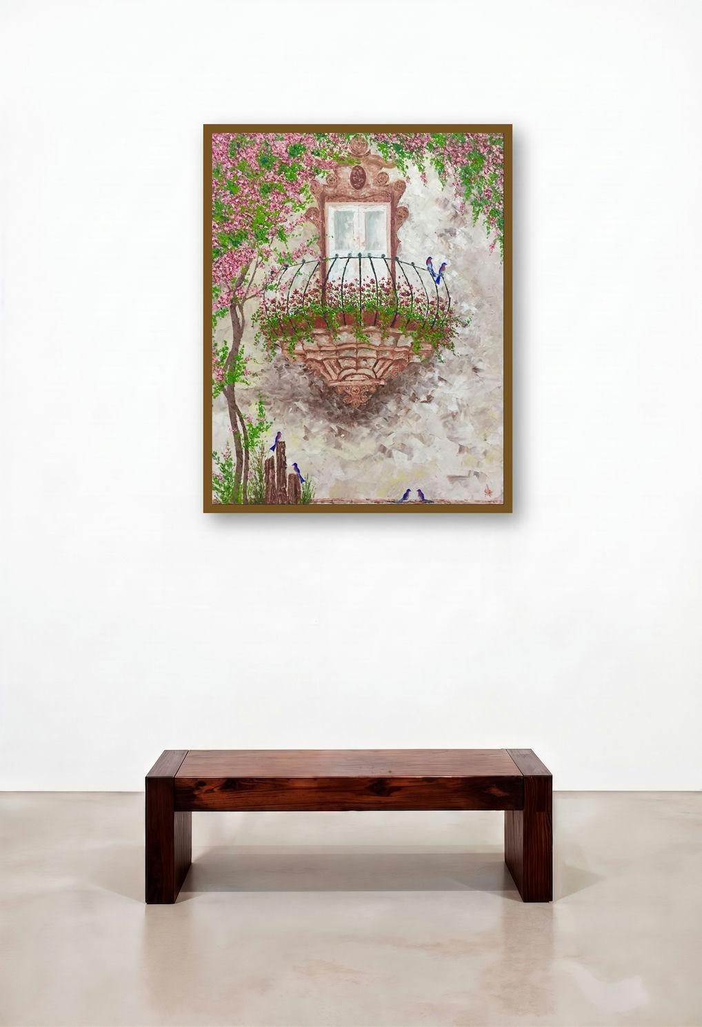 Glory (Spring Awakening) by artist Shilpi Singh Patel displayed in a Elegant Hotel Lobby